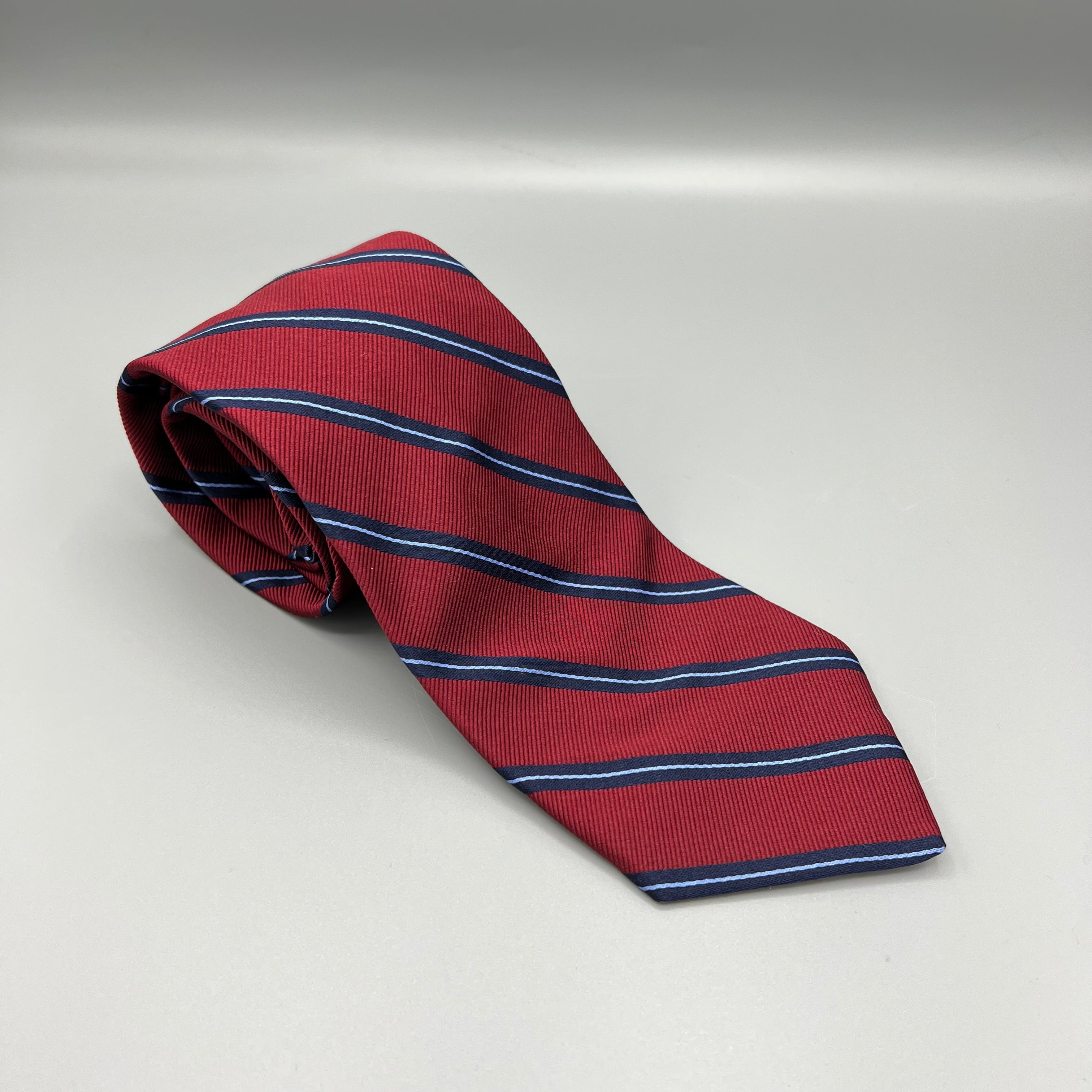 Cravate bordeaux à rayures Atelier della Cravatta