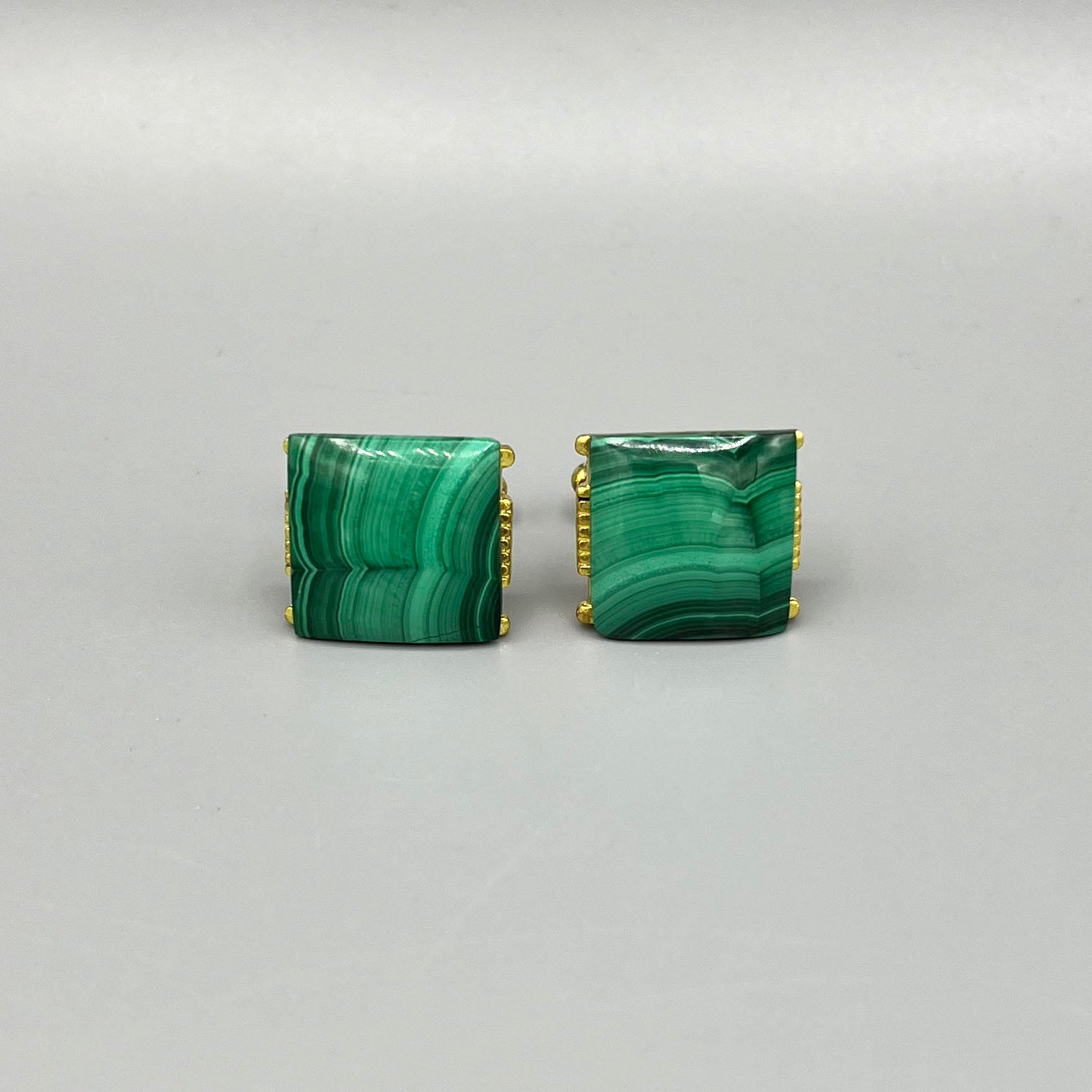 Boutons de manchette malachite