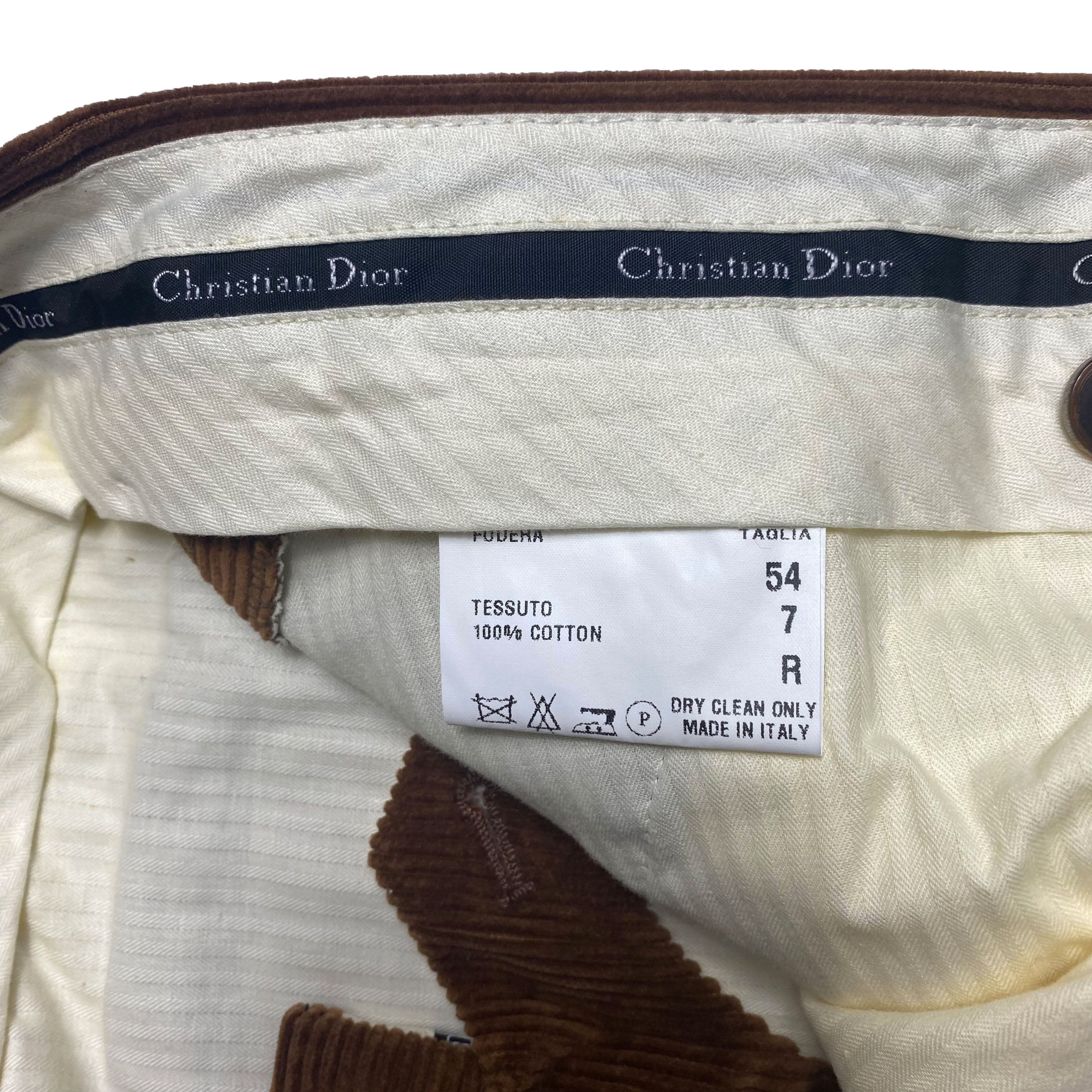Pantalon velours Christian Dior