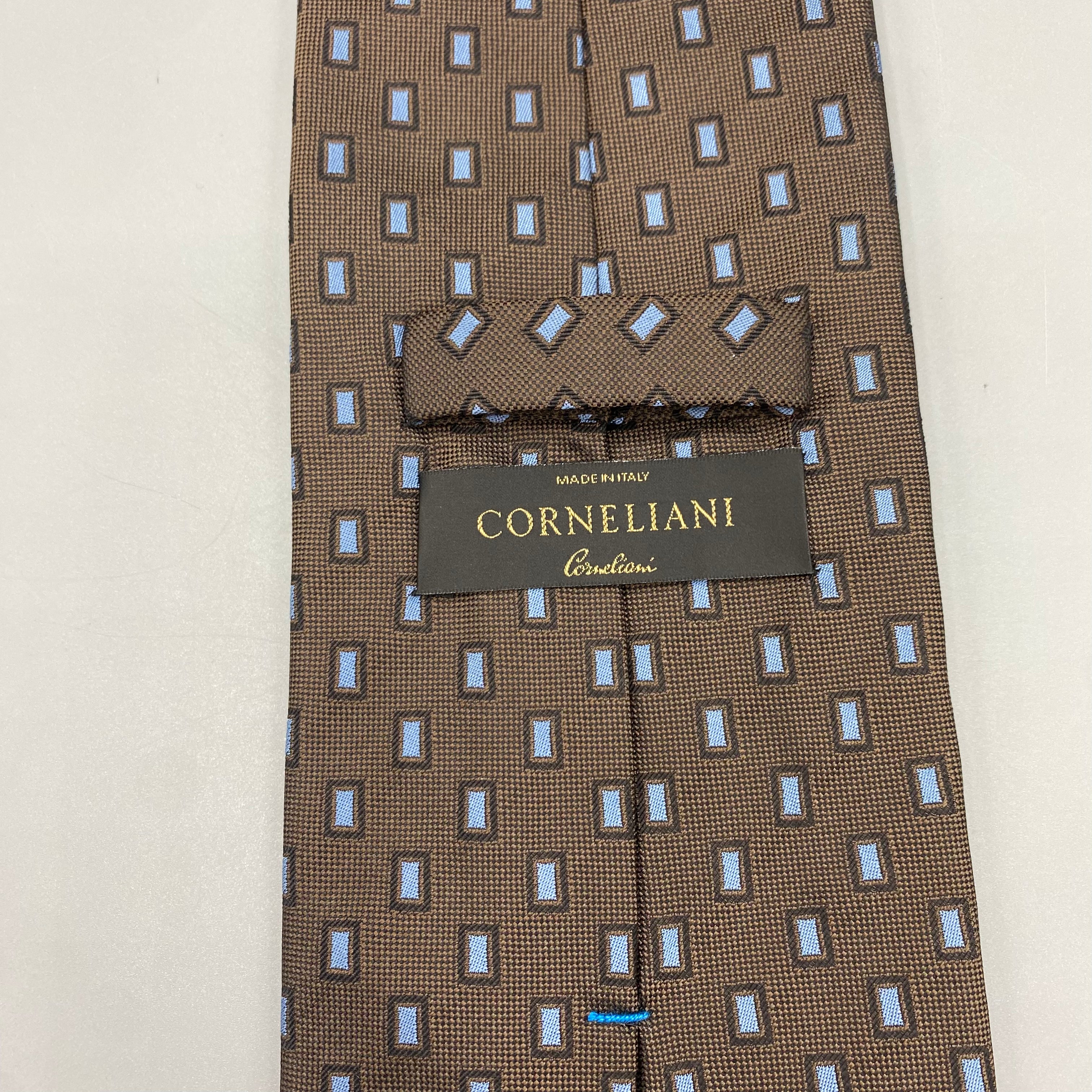 Cravate marron Corneliani