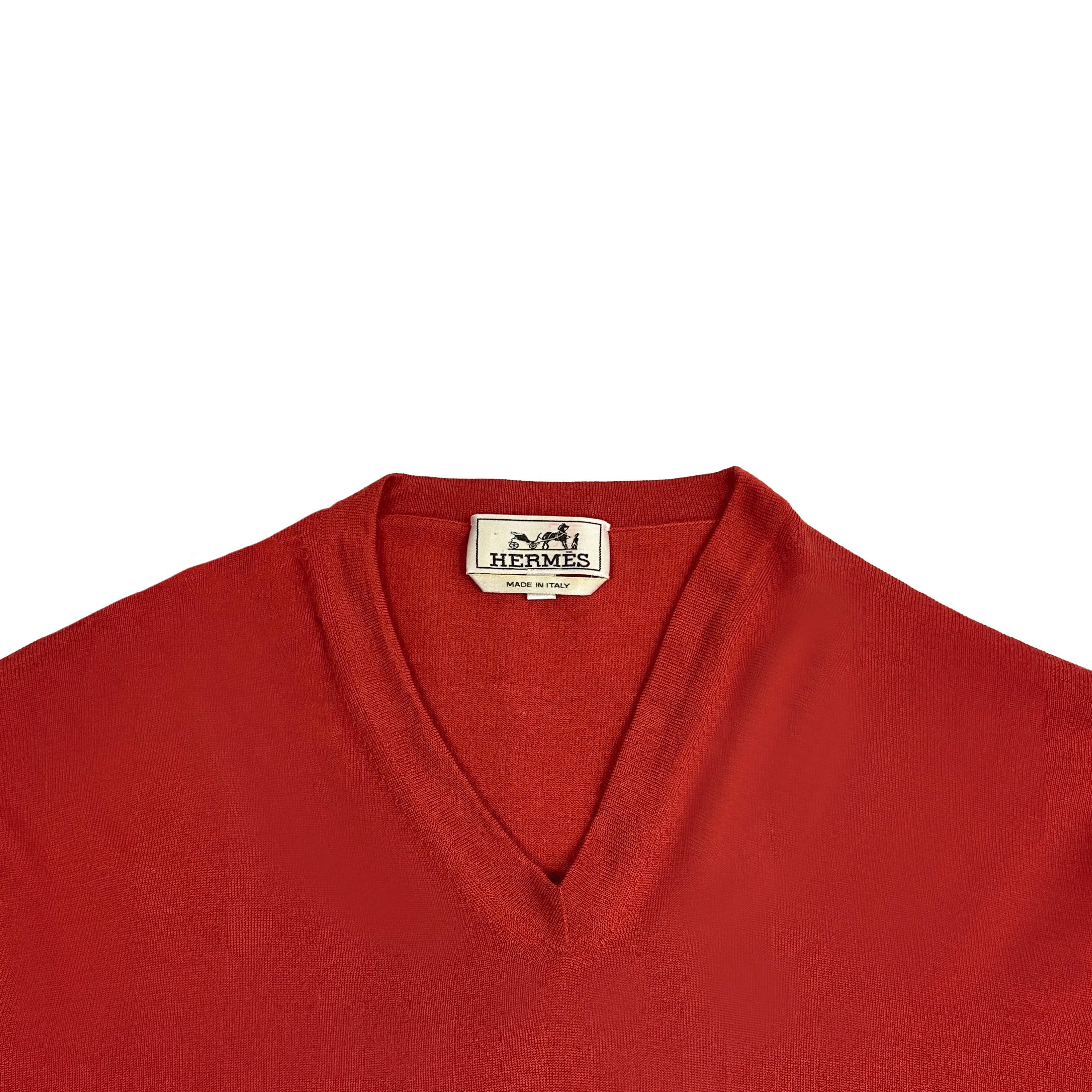 Pull rouge Hermès