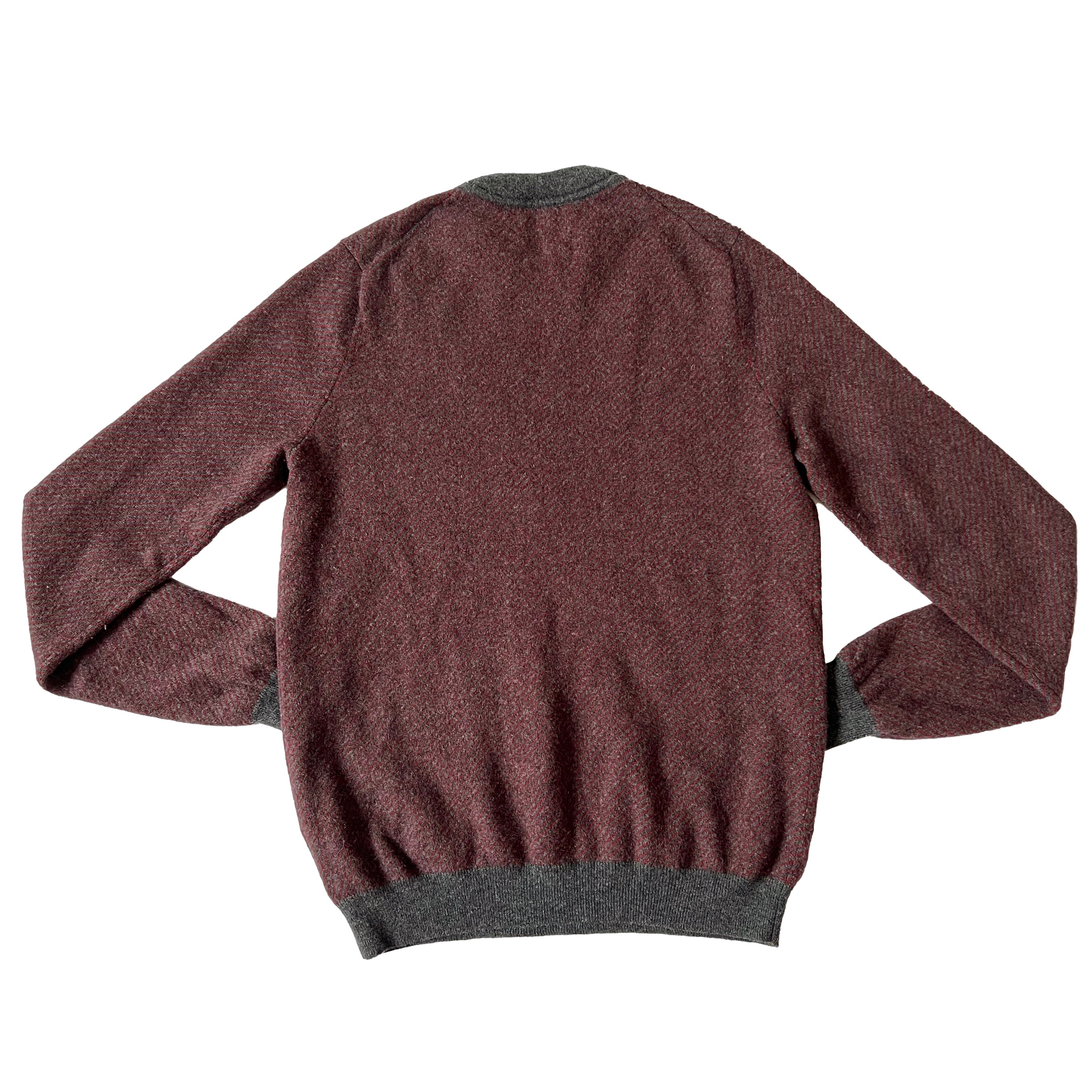 Pull gris & rouge Éric Bompard