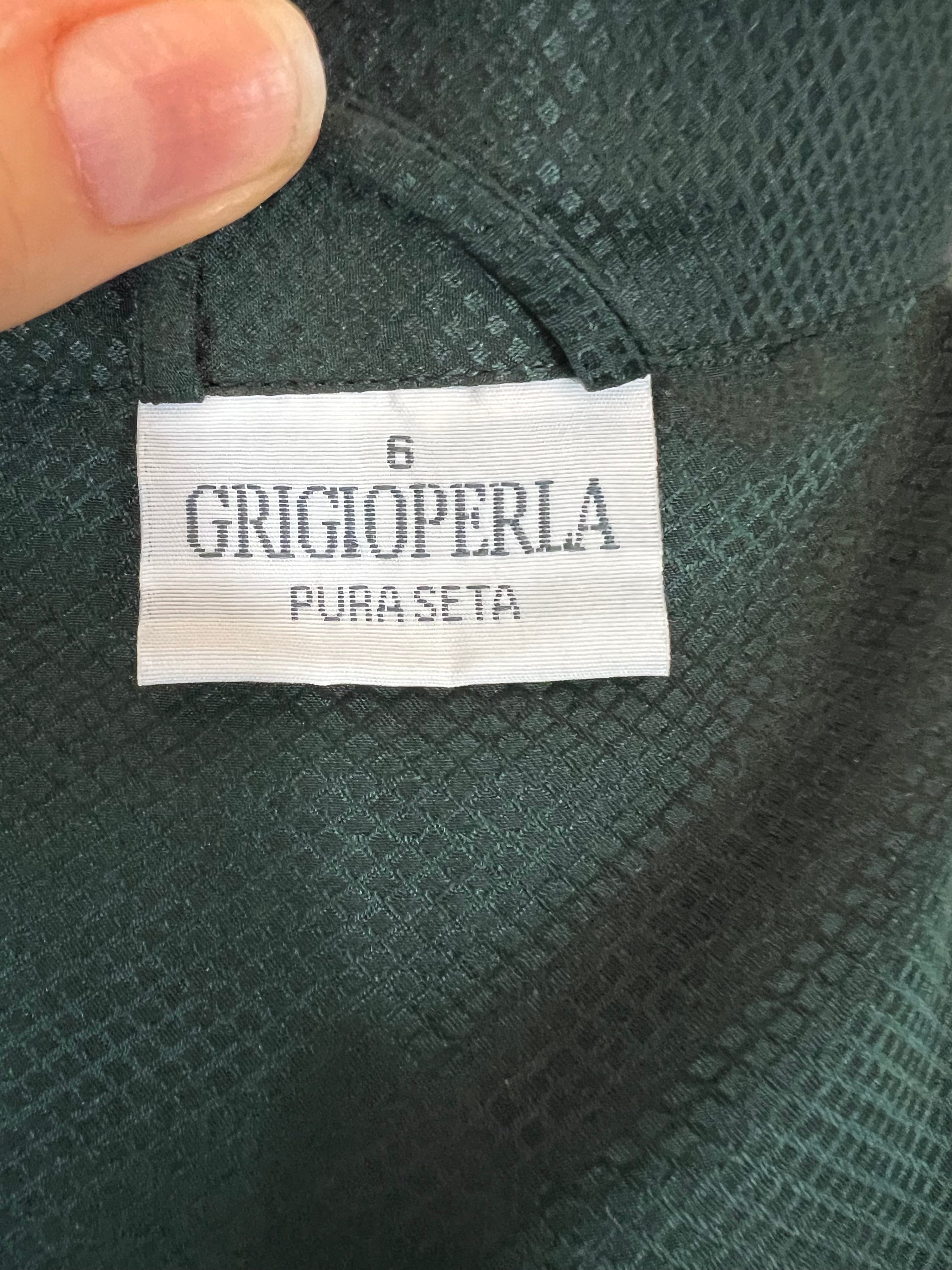 Pyjama soie Grigio Perla vert