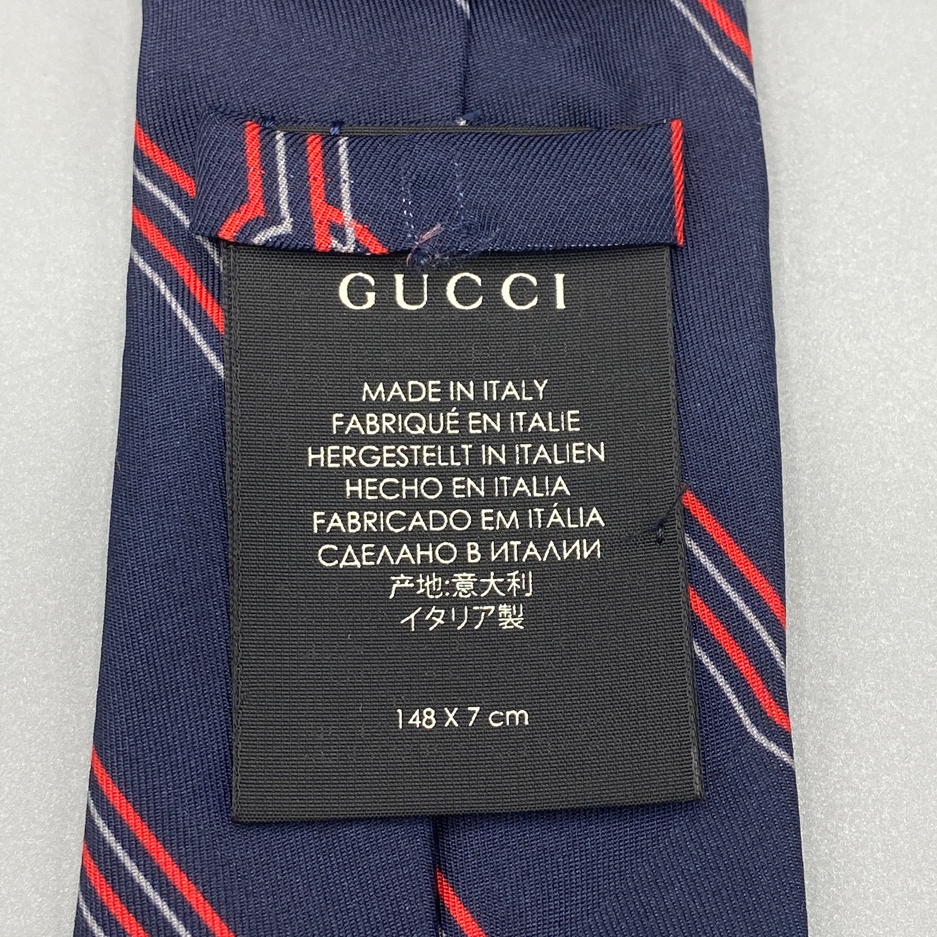 Cravate à rayures Gucci